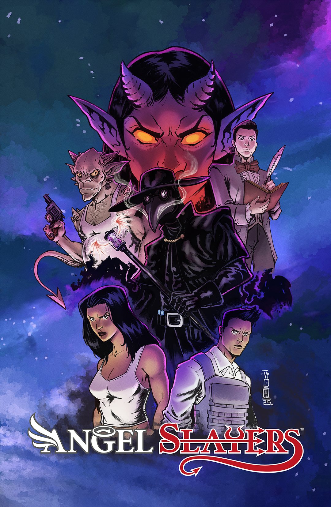Promotional Cover for Issue 1, art by Diogo Macedo, colors by Alyne Leonel